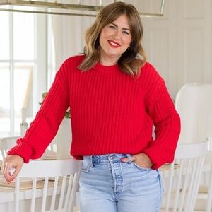 Joe Fresh x Jillian Harris Apres Ski Chunky Knit Crewneck Relaxed Fit Sweater